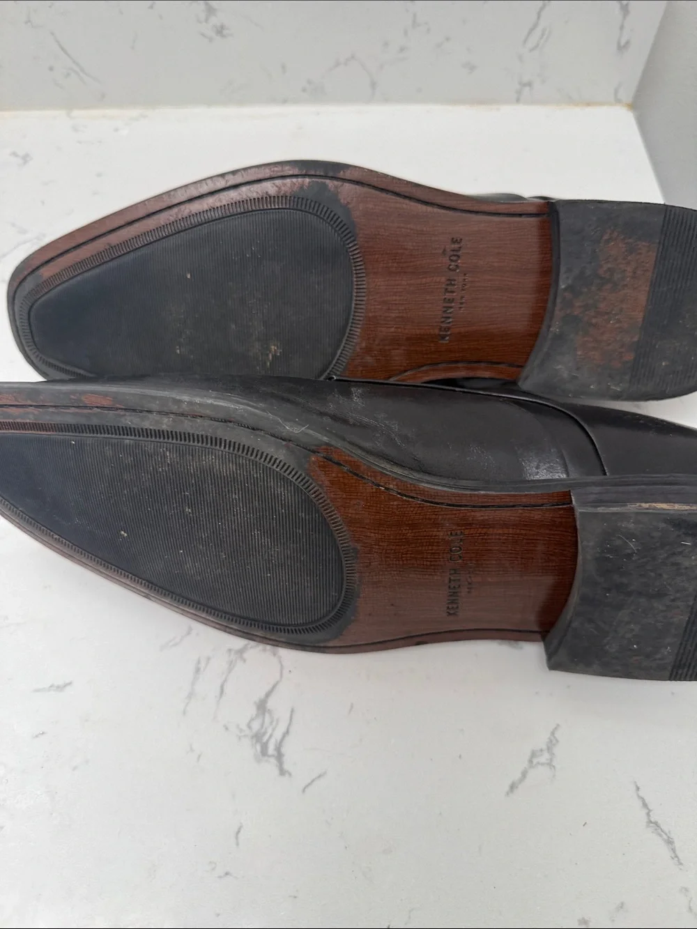 Kenneth Cole New York Black Leather Lace-Up Oxfords